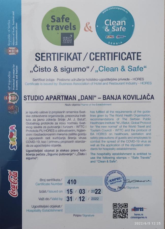 Studio Apartman Dani Banja Koviljača Exteriör bild